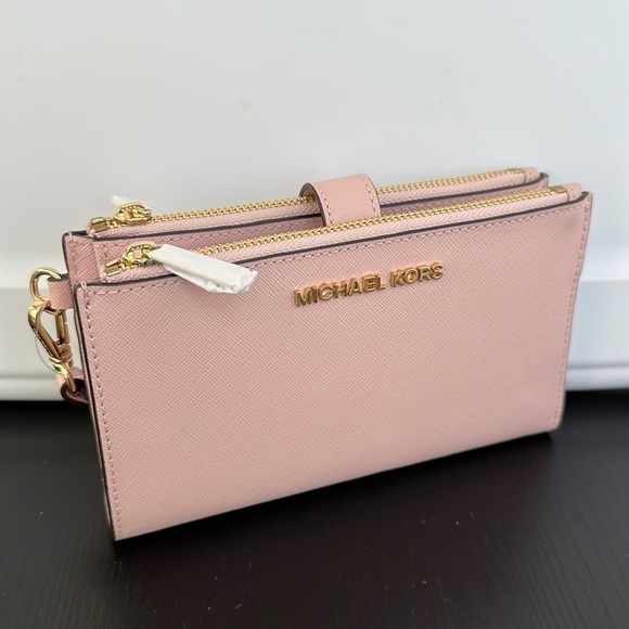 Michael Kors Jet Set double zip wallet phone case wristlet - Picture 6 of 9